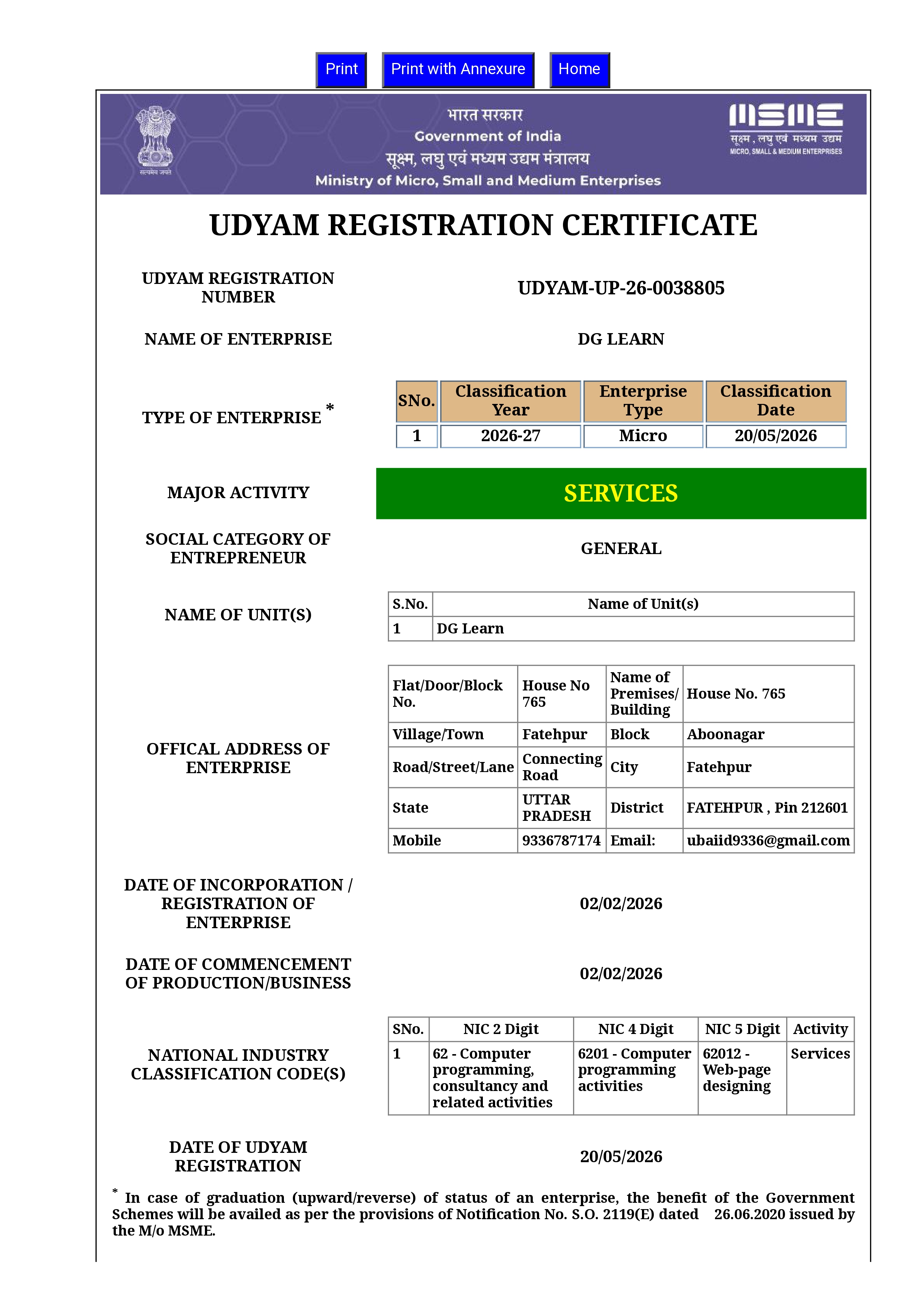Certification 1